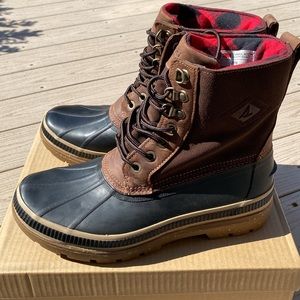 Mens Sperry Flannel Insulated Winter Boot Size 10